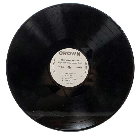 Lot of 2 Crown Vinyl Records Jesse Crawford Laras Theme Somewhere My Love 33 rpm - Picture 7 of 11